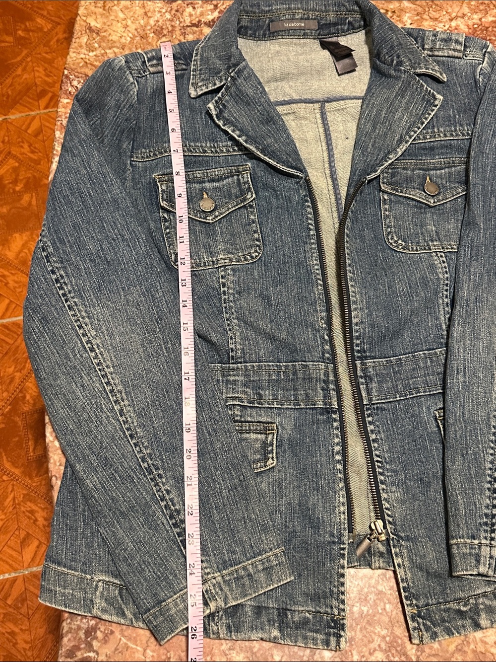 Liz Claiborne Women's Denim zip Jacket - Picture 8 of 17
